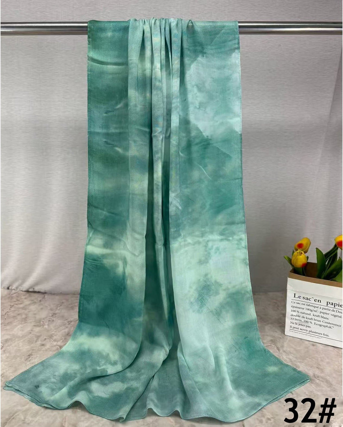 HJ06 Silky Modal Hijab - Vibrant Print Wrap Scarf for Women - Raya