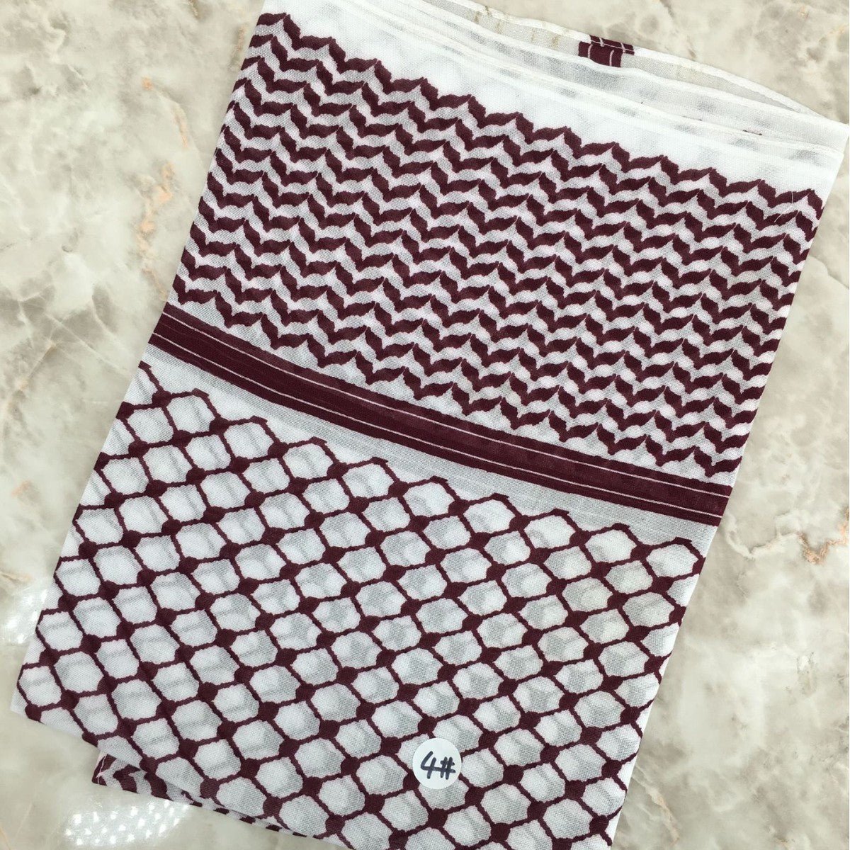 HJ07 Keffiyeh Print Modal Hijab - Traditional Arabic Scarf Women - Raya