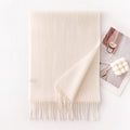 HJ10 Pure Wool Scarf Women - 100% Cashmere Feel Winter Shawl Tassel - Raya