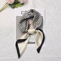 HJ12 Silk Scarf Women Spring - Striped Mulberry Square UV Protection 1 - Raya