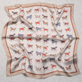 HJ12 Silk Scarf Women Spring - Striped Mulberry Square UV Protection 3 - Raya