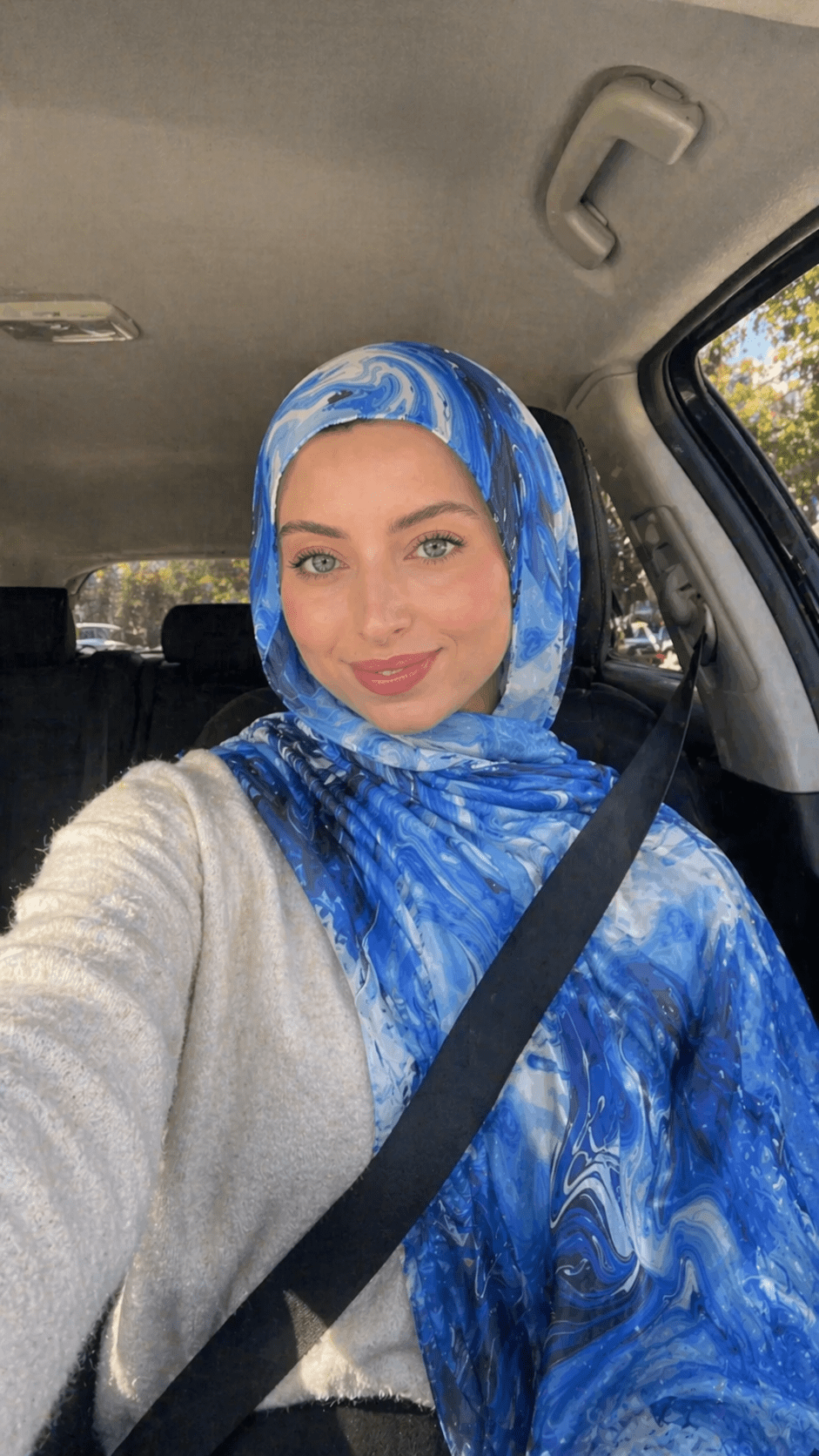 RY02 Watercolor Print Cotton Blend Hijab Shawl – Ethnic Style Women's Head Scarf (80×180cm) - Raya