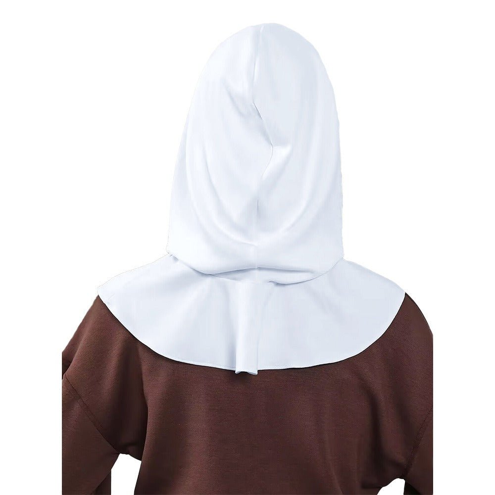 RY202 White Hijab Sport Cap with Visor – Muslim Women's Instant Athletic Head Cover - Raya