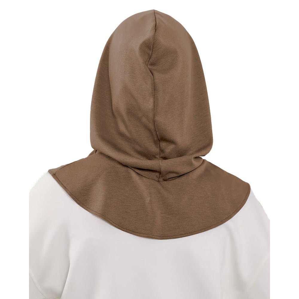 RY205 Modest Full Coverage Hijab Cap with Visor – Neck Cover Headscarf for Muslim Women - Raya