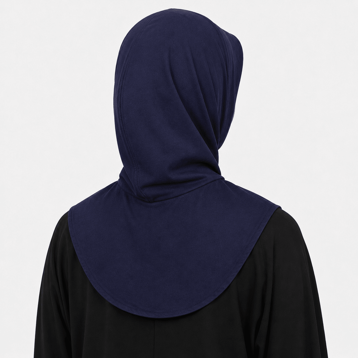 RY211 Navy Mercerized Cotton Full Coverage Hijab Cap – Sun Protection Headscarf - Raya