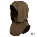 RY212 Khaki Mercerized Cotton Full Coverage Hijab Cap – Sun Protection Headscarf - Raya