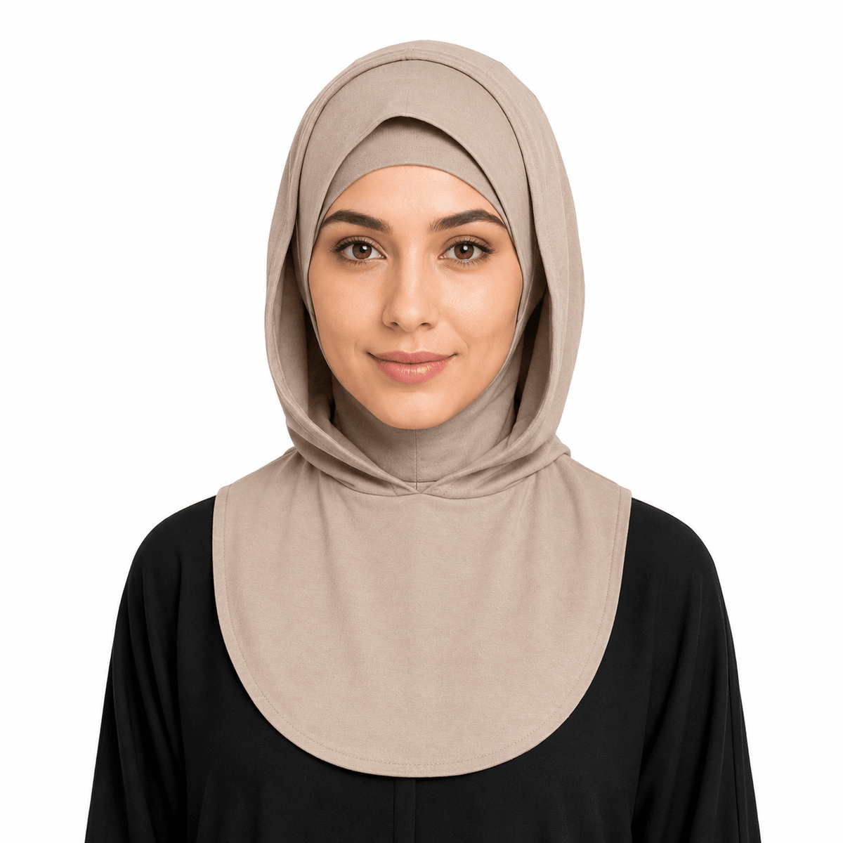 RY213 Cocoa Mercerized Cotton Full Coverage Hijab Cap – Sun Protection Headscarf - Raya