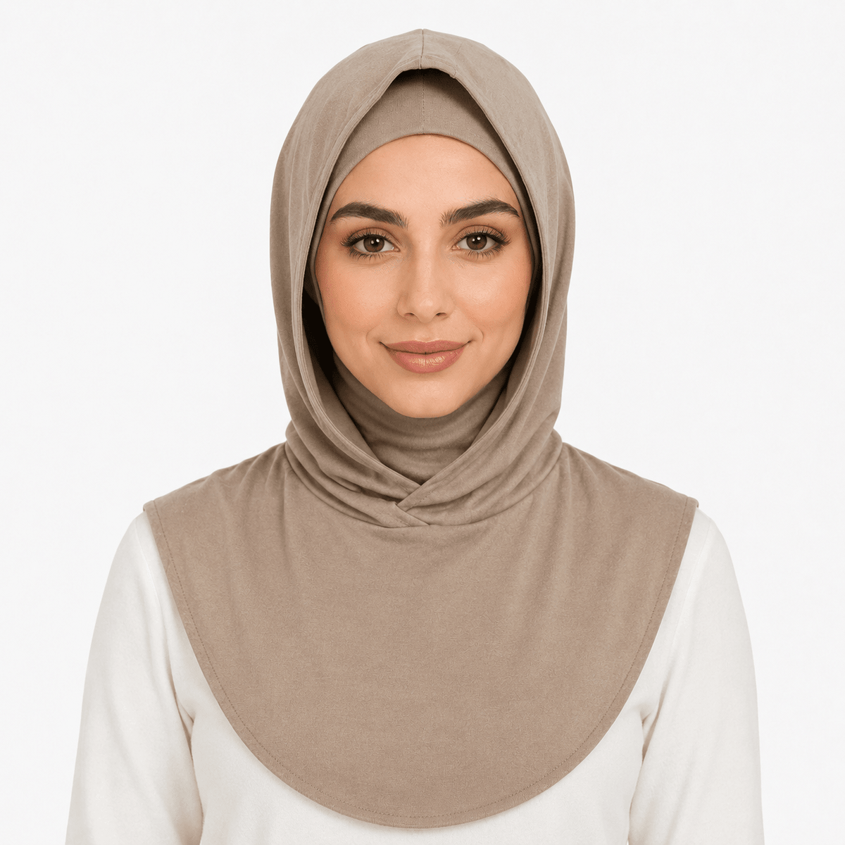 RY214 Hazel Wood Mercerized Cotton Full Coverage Hijab Cap – Sun Protection Headscarf - Raya