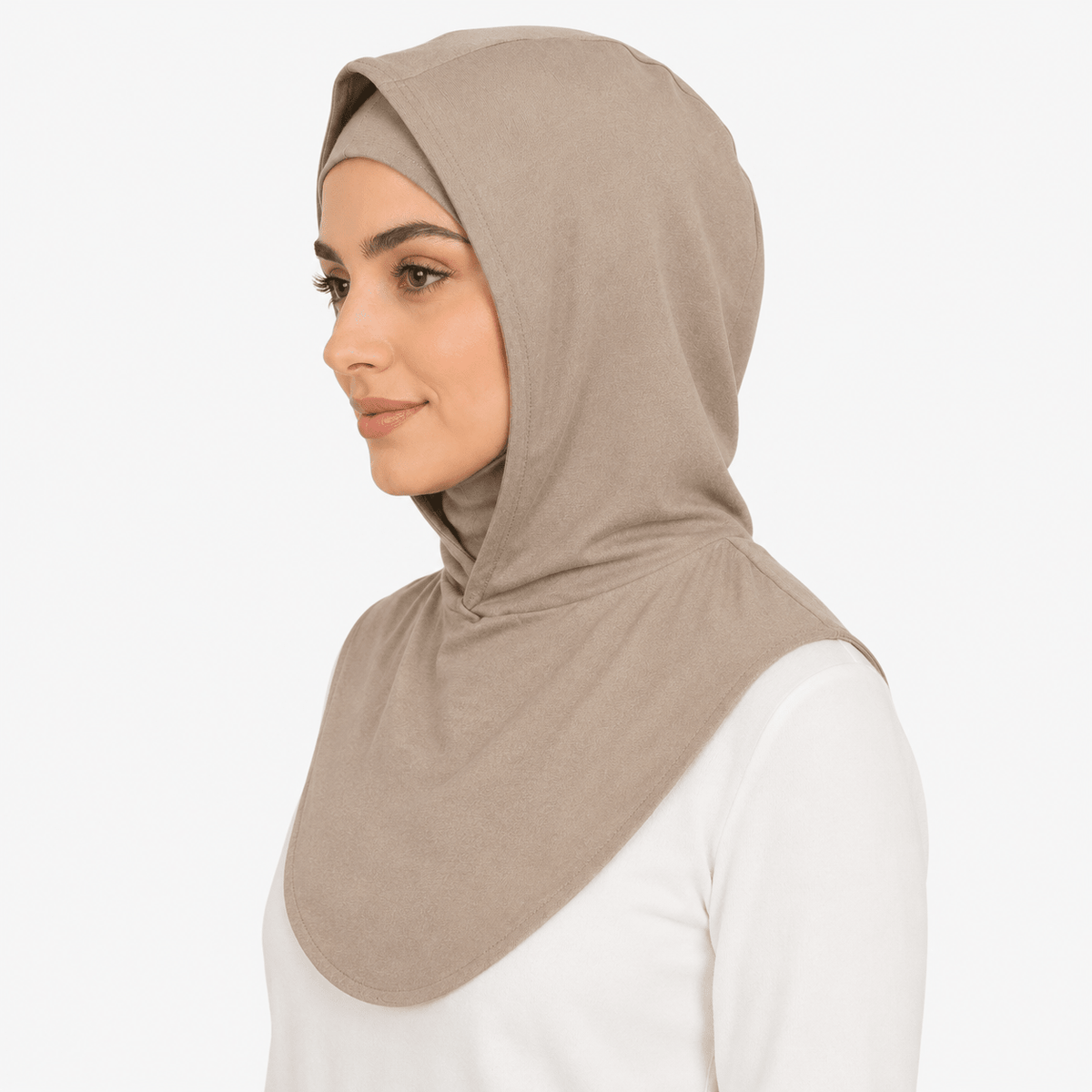 RY214 Hazel Wood Mercerized Cotton Full Coverage Hijab Cap – Sun Protection Headscarf - Raya
