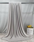 RY220 Light Silver Grey Cotton Ribbed Jersey Hijab Scarf – Soft Stretch Breathable Headscarf - Raya