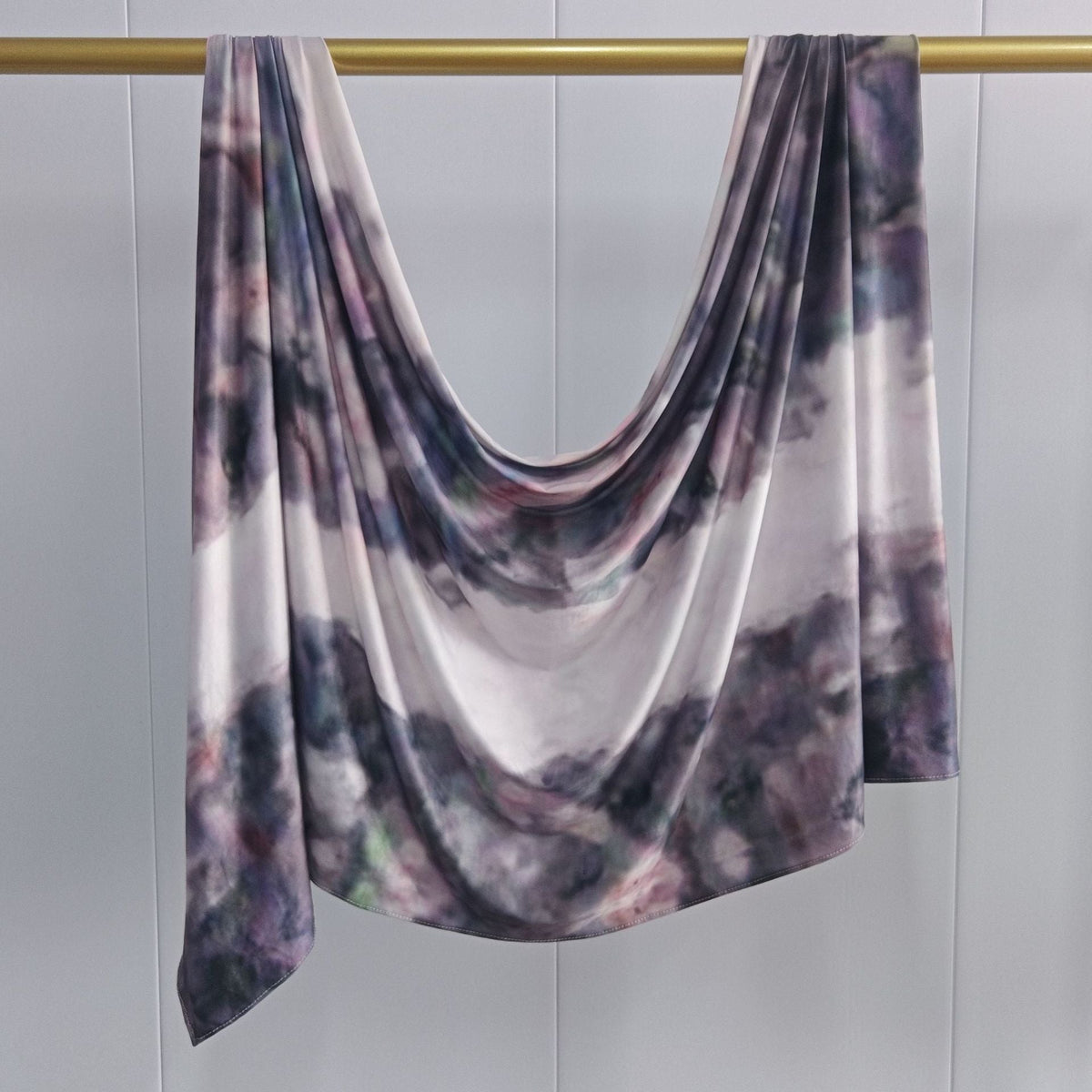 RY220 Smoky Purple Printed Liquid Jersey Hijab – Soft Premium Drape Scarf - Raya