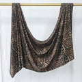RY222 Brown Leopard Print Liquid Jersey Hijab – Soft Premium Drape Scarf - Raya