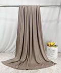 RY222 Mushroom Taupe Cotton Ribbed Jersey Hijab Scarf – Soft Stretch Breathable Headscarf - Raya