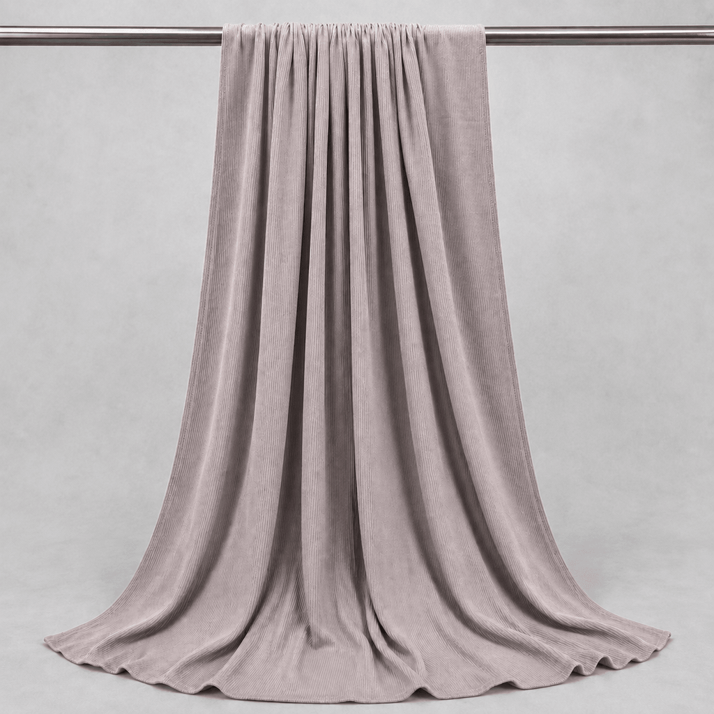 RY225 Mauve Taupe Cotton Ribbed Jersey Hijab Scarf – Soft Stretch Breathable Headscarf - Raya