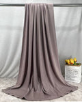 RY225 Mauve Taupe Cotton Ribbed Jersey Hijab Scarf – Soft Stretch Breathable Headscarf - Raya