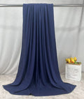 RY229 Midnight Navy Cotton Ribbed Hijab Scarf – Soft Breathable Headscarf - Raya
