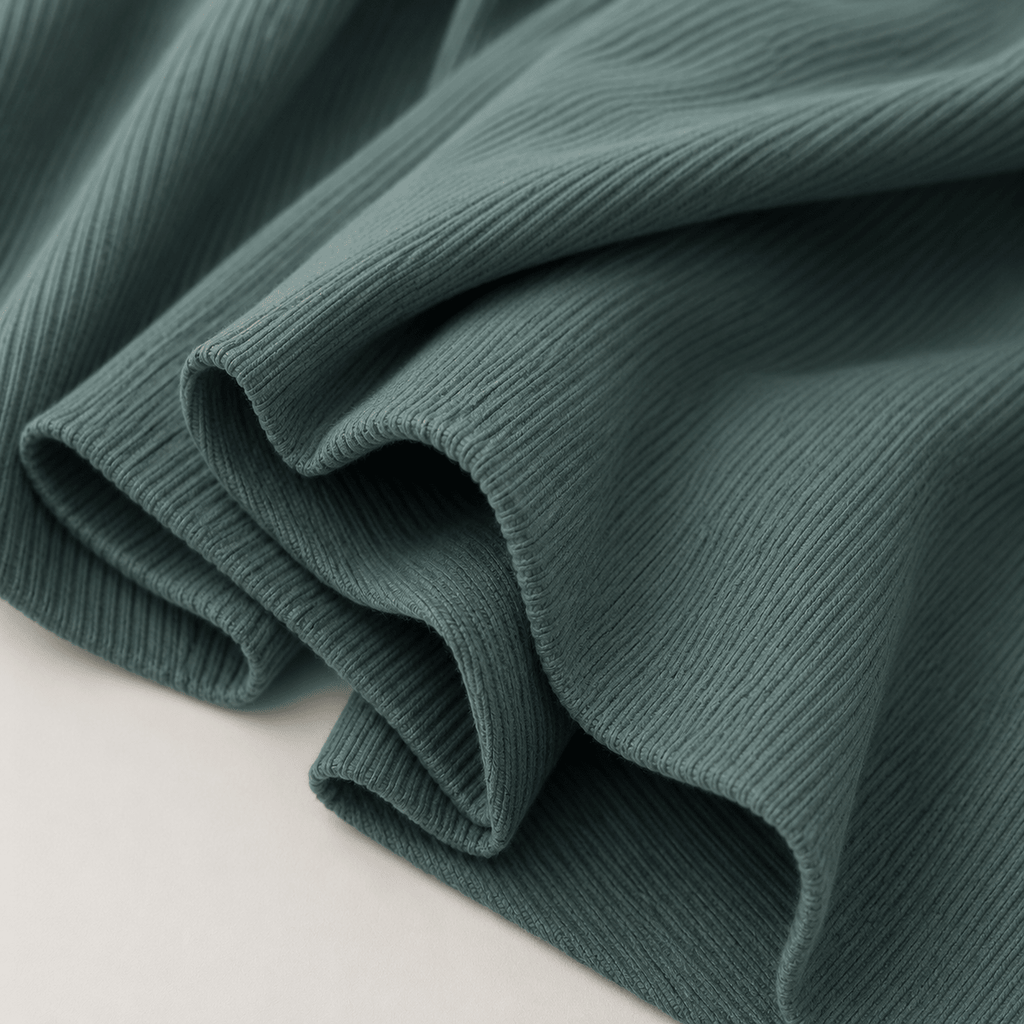 RY231 Deep Sage Green Cotton Ribbed Jersey Hijab Scarf – Soft Stretch Breathable Headscarf - Raya