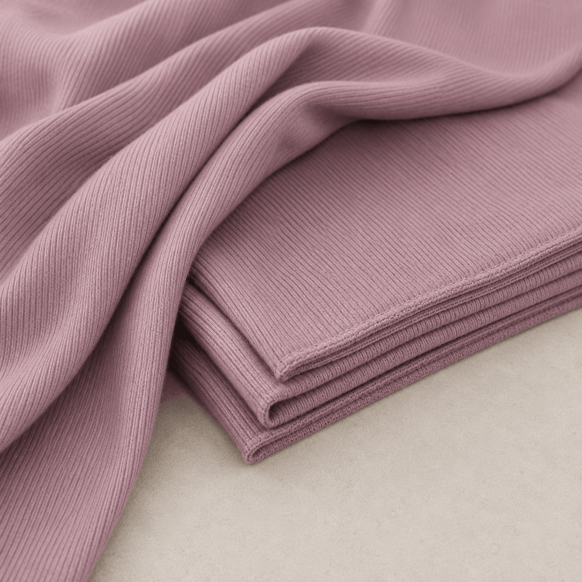 RY232 Dusty Rose Cotton Ribbed Jersey Hijab Scarf – Soft Stretch Breathable Headscarf - Raya