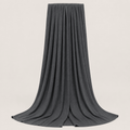 RY234 Charcoal Grey Cotton Ribbed Jersey Hijab Scarf – Soft Stretch Breathable Headscarf - Raya