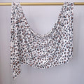 RY241 Ivory Leopard Print Liquid Jersey Hijab Scarf – Lightweight Stretch Drape Headscarf - Raya