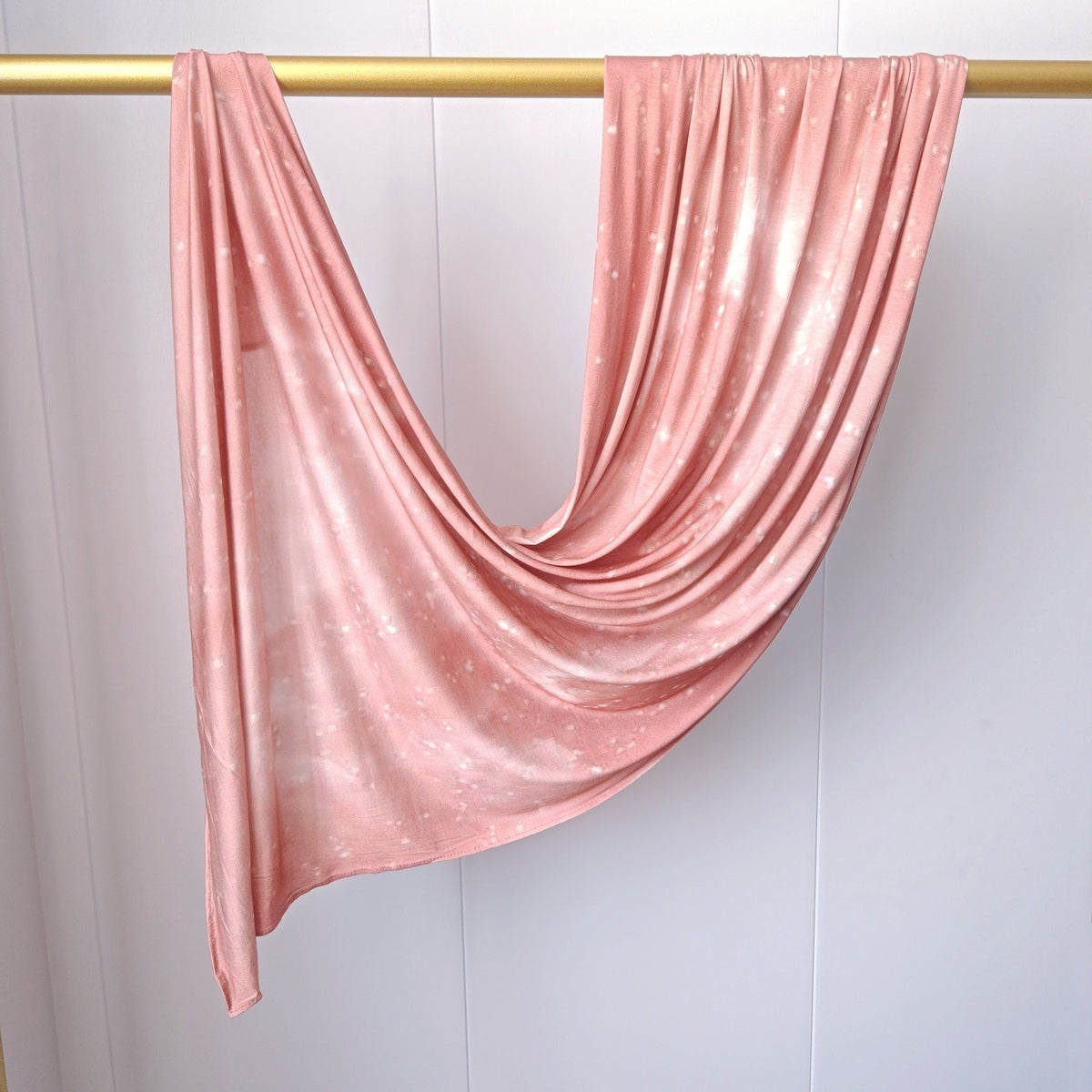 RY408 Blush Pink Printed Mercerized Cotton Hijab Scarf for Women - Raya