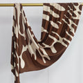 RY413 Chocolate Brown Abstract Mercerized Cotton Jersey Hijab – Soft Stretch Scarf - Raya