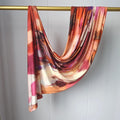RY425 Terracotta Marble Mercerized Cotton Jersey Hijab – Soft Stretch Scarf - Raya