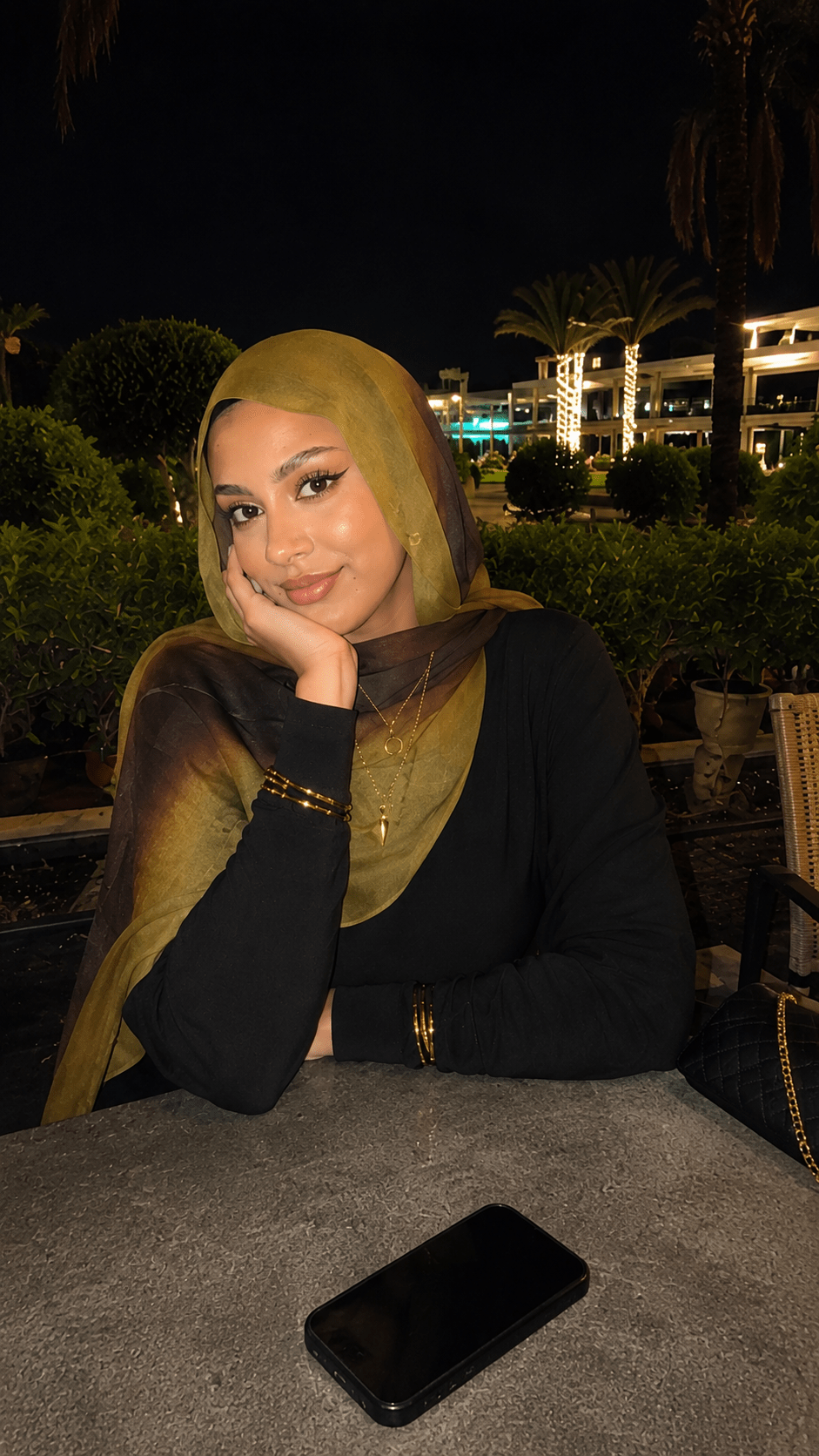 RY50 Olive Green to Brown Purple Ombre Hijab Shawl – Watercolor Gradient Women's Head Scarf (80×180cm) - Raya